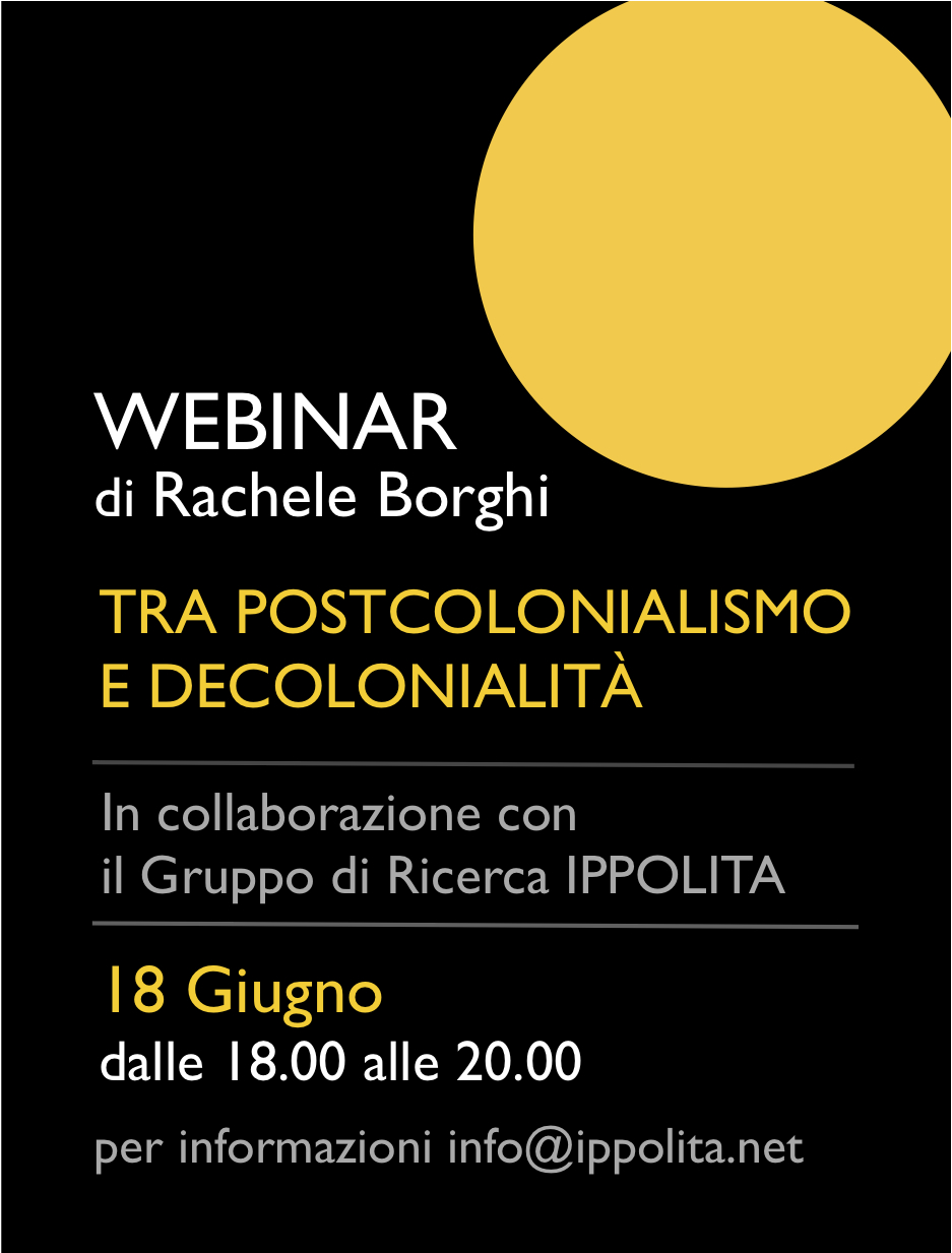 Tra Postcolonialismo e Decolonialità webinar di Borghi