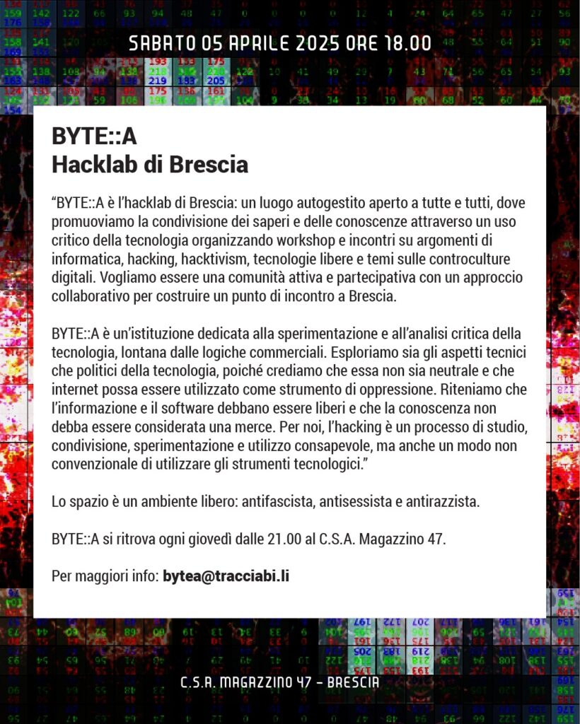 Ippolita all'hacklab di brescia